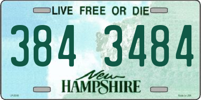 NH license plate 3843484