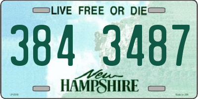 NH license plate 3843487