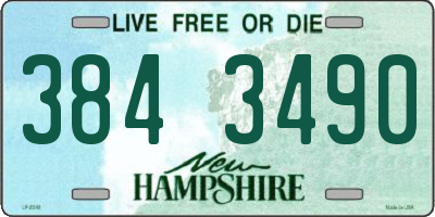 NH license plate 3843490