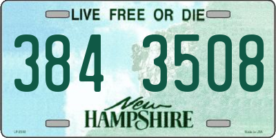 NH license plate 3843508