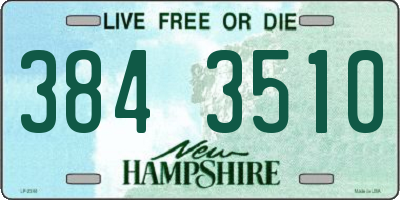 NH license plate 3843510