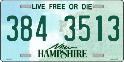 NH license plate 3843513