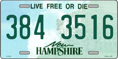 NH license plate 3843516