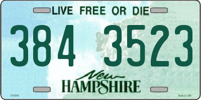 NH license plate 3843523