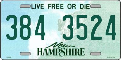 NH license plate 3843524