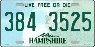 NH license plate 3843525
