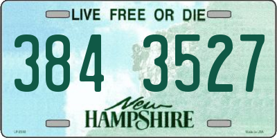 NH license plate 3843527