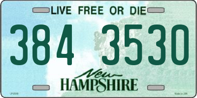 NH license plate 3843530