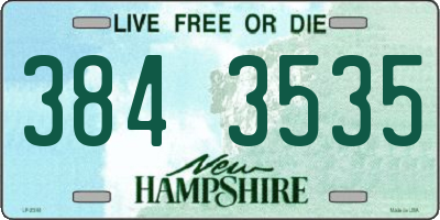 NH license plate 3843535