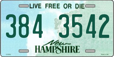 NH license plate 3843542