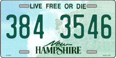 NH license plate 3843546