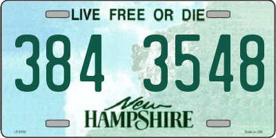 NH license plate 3843548