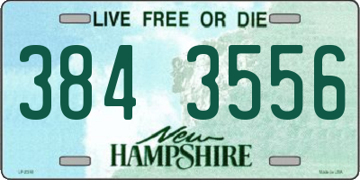 NH license plate 3843556