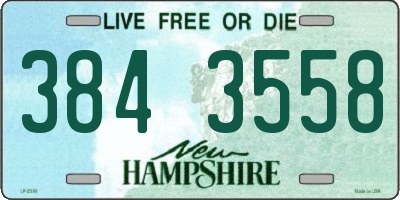 NH license plate 3843558