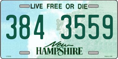NH license plate 3843559