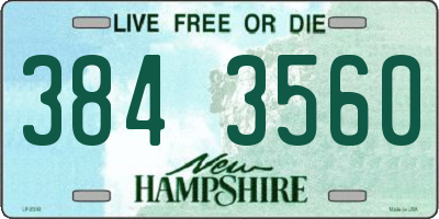 NH license plate 3843560