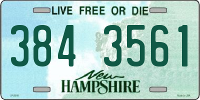 NH license plate 3843561