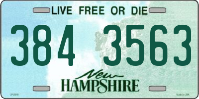 NH license plate 3843563