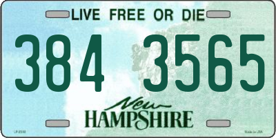 NH license plate 3843565