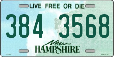 NH license plate 3843568