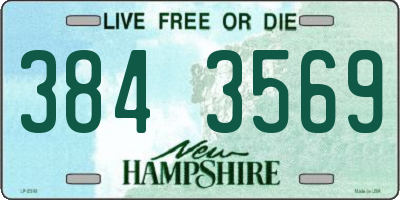 NH license plate 3843569