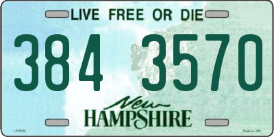 NH license plate 3843570