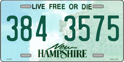 NH license plate 3843575