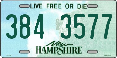 NH license plate 3843577