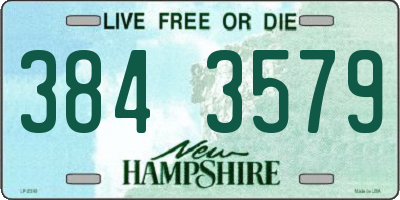 NH license plate 3843579