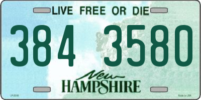 NH license plate 3843580