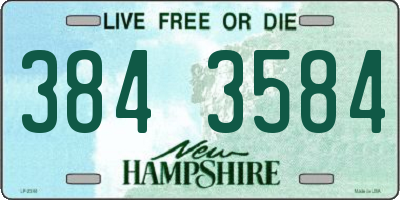 NH license plate 3843584