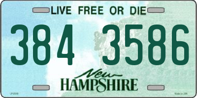 NH license plate 3843586