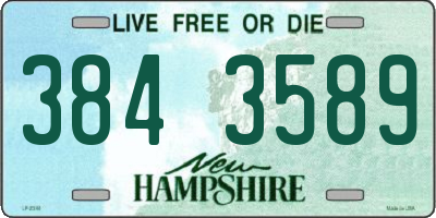 NH license plate 3843589