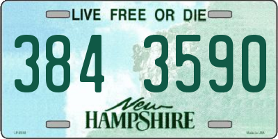 NH license plate 3843590