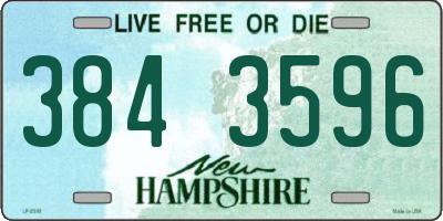 NH license plate 3843596