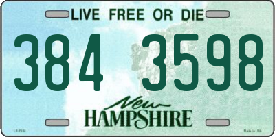 NH license plate 3843598