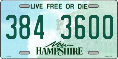NH license plate 3843600