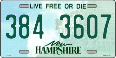 NH license plate 3843607