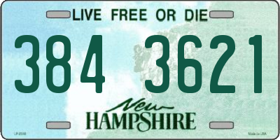 NH license plate 3843621