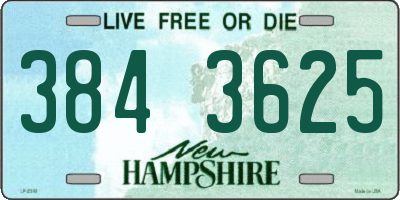 NH license plate 3843625