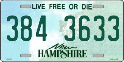 NH license plate 3843633