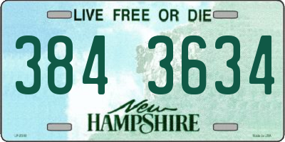 NH license plate 3843634