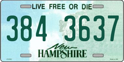 NH license plate 3843637
