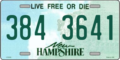 NH license plate 3843641