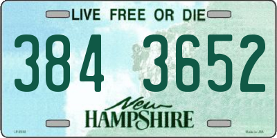 NH license plate 3843652