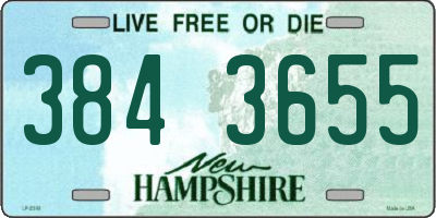 NH license plate 3843655