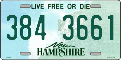 NH license plate 3843661