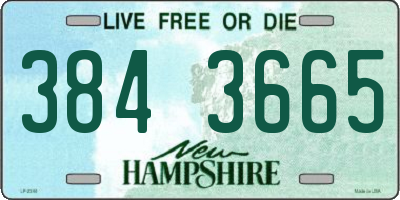 NH license plate 3843665