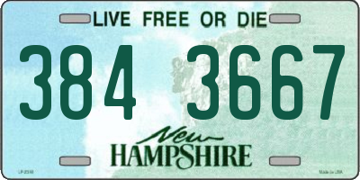 NH license plate 3843667