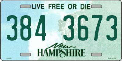 NH license plate 3843673